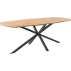 Outlet Eettafel Romaro teakhout 260x110 cm Deens ovaal mix rough Woonseries|Eettafel