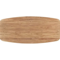 Outlet Eettafel Romaro teakhout 260x110 cm Deens ovaal mix rough Woonseries|Eettafel
