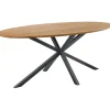 Hot Eettafel Romaro teakhout 200x100 cm ovaal mix rough Woonseries|Eettafel