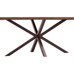 Outlet Eettafel Tavolo eikenhout 200x100 cm rechthoekig donkerbruin Woonseries|Eettafel