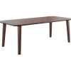 Outlet Eettafel Tavolo eikenhout 220x100 cm rechthoekig donkerbruin Woonseries|Eettafel