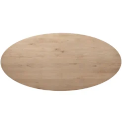 New Eettafel Tavolo eikenhout 260x125 cm ovaal naturel grijs Woonseries|Eettafel