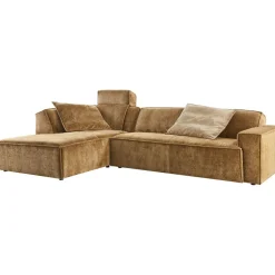 Outlet Elementenbank links Baricci teddy bruin excellent comfort Hoekbank
