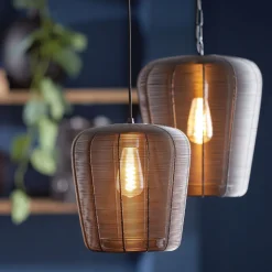 Outlet Hanglamp Barzio mat zwart rond 23cm 1-lichts Hanglamp