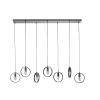Hot Hanglamp Girare zwart metaal 7-lichts Hanglamp