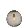 Hanglamp Maroggia bruin rond 40cm koper 1-lichts Hanglamp