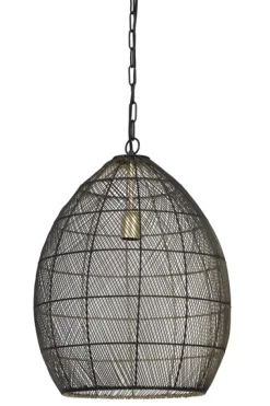 Hot Hanglamp Marola zwart goud 53x40 cm Hanglamp