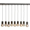 Hanglamp Trecate mat zwart 9-lichts Hanglamp