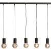 Hanglamp Trecate mat zwart 5-lichts Hanglamp