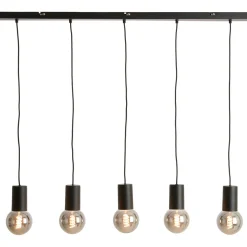 Hanglamp Trecate mat zwart 5-lichts Hanglamp