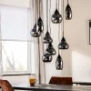 Online Hanglamp zwart smoke glas 9-lichts - Lungo Hanglamp