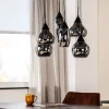 New Hanglamp zwart smoke glas 6-lichts - Lungo Hanglamp