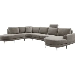 Outlet Hoekbank Aziri pocket visco zitting excellent rug taupe Hoekbank