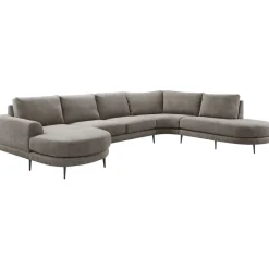 Outlet Hoekbank Aziri pocket visco zitting taupe Hoekbank