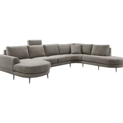 Outlet Hoekbank Aziri pocket visco zitting taupe Hoekbank
