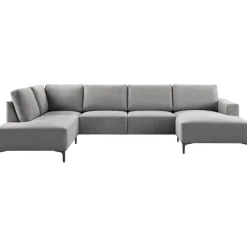 Best Hoekbank links Fabria donkergrijs basic comfort Hoekbank