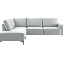 Discount Hoekbank links Fabria lichtgrijs basic comfort Hoekbank