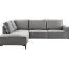 Outlet Hoekbank links Fabria polyetherschuim grijs Hoekbank