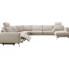 Hot Hoekbank Linoza naturel relaxfunctie links premium comfort Hoekbank