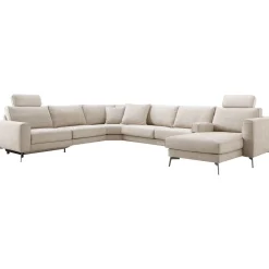 Hot Hoekbank Linoza naturel relaxfunctie links premium comfort Hoekbank