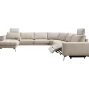 Clearance Hoekbank Linoza naturel relaxfunctie rechts premium comfort Hoekbank