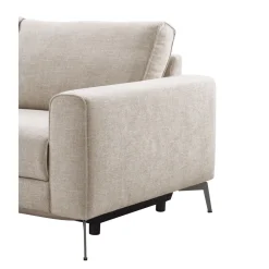 Clearance Hoekbank Linoza naturel relaxfunctie rechts premium comfort Hoekbank
