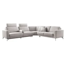 Sale Hoekbank Moscato bonell HR-schuim zitting lichtgrijs Hoekbank