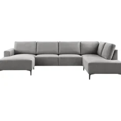 Discount Hoekbank rechts Fabria donkergrijs basic comfort Hoekbank
