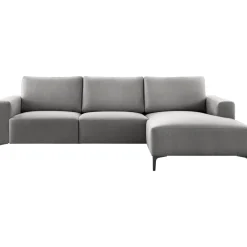 Best Hoekbank rechts Fabria grijs basic comfort Hoekbank