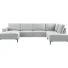 Sale Hoekbank rechts Fabria lichtgrijs groot basic comfort Hoekbank