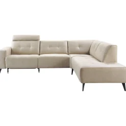 Best Hoekbank rechts Piorino pocketvering lichtgrijs relaxfunctie Hoekbank