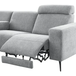 Best Hoekbank rechts Puento gerecycled polyether HR-zitting grijs Hoekbank