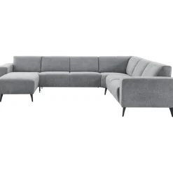 Online Hoekbank rechts Puento gerecycled polyether HR-zitting grijs Hoekbank