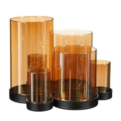 New Kaarsenhouder Orselina 6 glazen goud Kaarsenhouders