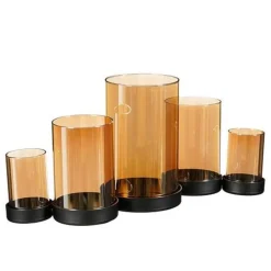 Clearance Kaarsenhouder Orselina 5 glazen goud Kaarsenhouders