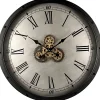 Best Klok Nimar metaal rond 80cm zwart beige dessin 42 Klokken
