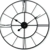 Sale Klok Nimar metaal rond 60cm zwart strak dessin 62 Klokken