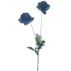 Online Kunstbloem Varenzo klaproos blauw Kunstbloemen