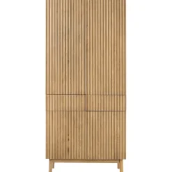 Outlet Opbergkast Arrosto eikenhout 202x90x45 cm light roast Woonseries|Opbergkast