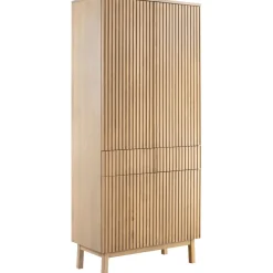 Outlet Opbergkast Arrosto eikenhout 202x90x45 cm light roast Woonseries|Opbergkast
