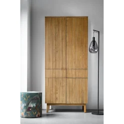 Outlet Opbergkast Arrosto eikenhout 202x90x45 cm light roast Woonseries|Opbergkast