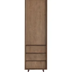 Outlet Opbergkast Calvo 202x060x040 cm bruin 3 lades Woonseries|Opbergkast