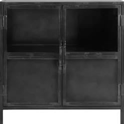 New Opbergkast Carpino (90 Cm) metaal glas Opbergkast|Woonseries