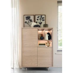 Sale Opbergkast Famosa bruin 136x102x45 cm Woonseries|Opbergkast