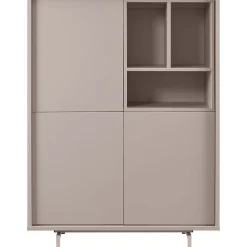 Discount Opbergkast Famosa grijs 136x102x45 cm Woonseries|Opbergkast