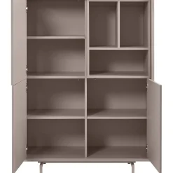 Discount Opbergkast Famosa grijs 136x102x45 cm Woonseries|Opbergkast