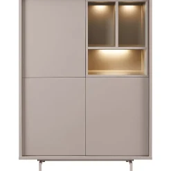 Discount Opbergkast Famosa grijs 136x102x45 cm Woonseries|Opbergkast