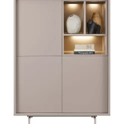 Discount Opbergkast Famosa grijs 136x102x45 cm Woonseries|Opbergkast