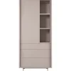 Opbergkast Famosa grijs 187x83x45 cm Woonseries|Opbergkast