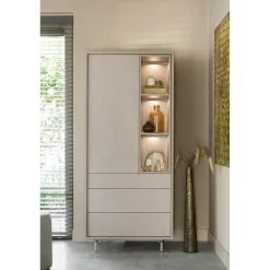 Opbergkast Famosa grijs 187x83x45 cm Woonseries|Opbergkast
